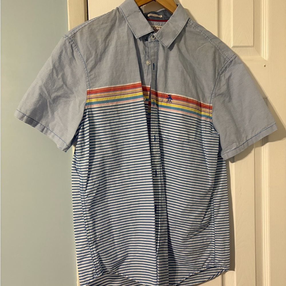 Original Penguin Multicolor Striped Button Down Shirt